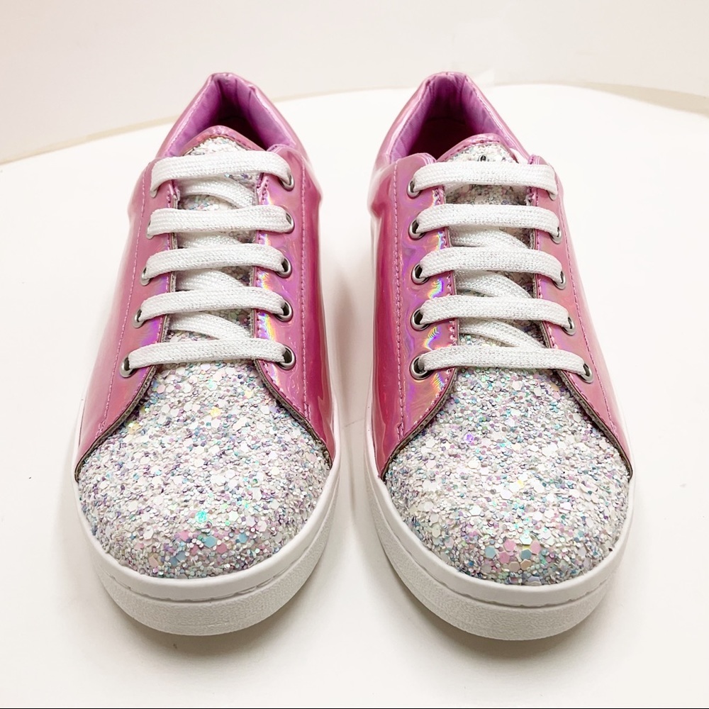 🆕 {Sam Edelman}Blane Metallic & Glitter Sneakers - Picture 3 of 9